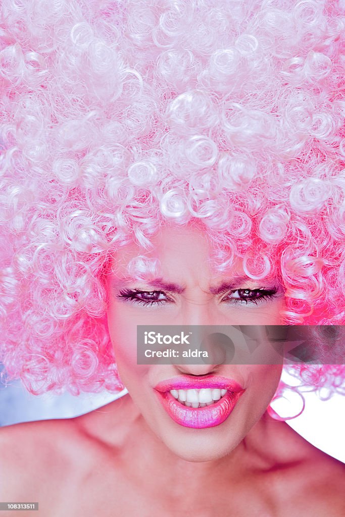 Rosa funky menina - Foto de stock de Afro royalty-free