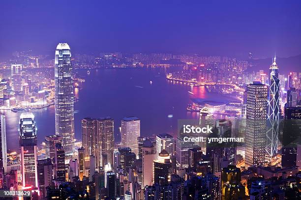 Гонконг Ночью Xxxl — стоковые фотографии и другие картинки Азия - Азия, Архитектура, Без людей