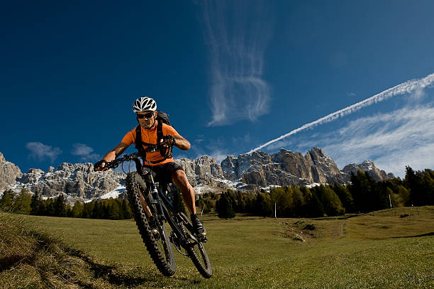 istock Cyclist enjoys nature in the Dolomites 108313954