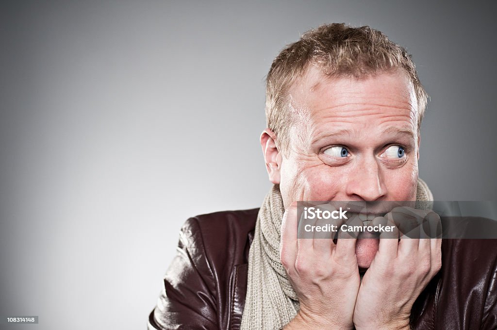 Angst Mann Porträt - Lizenzfrei Angst Stock-Foto