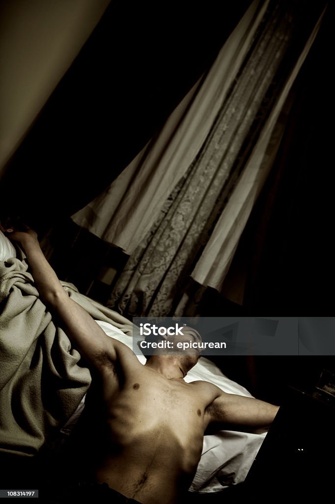 Passed out in a hotel room  Addict Stock Photo