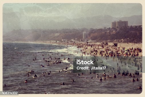 istock Vintage Santa Monica Postcard - California 108314332