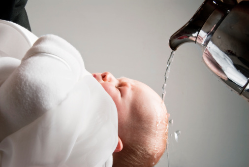 baptism of a baby, part of a series