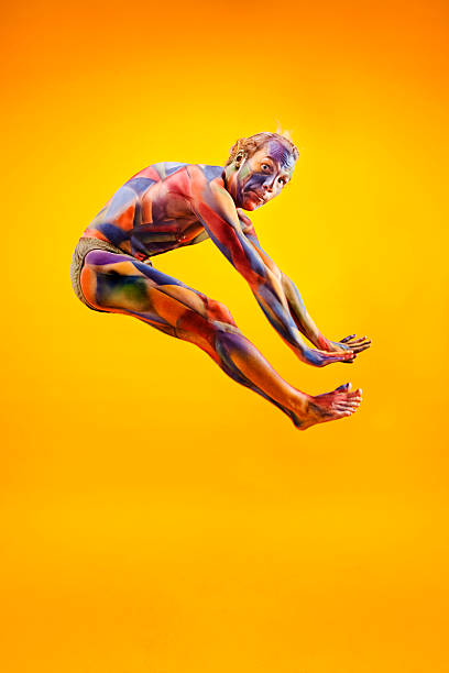 istock Colorful Cubism Man on Bright Yellow Background 108314936