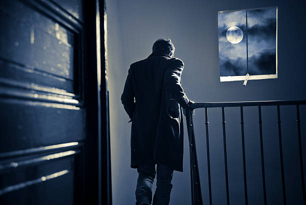 Leaving home at night  film noir style stock pictures, royalty-free photos & images