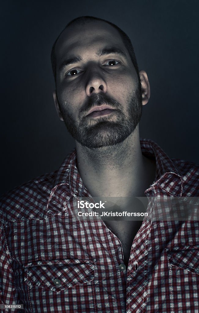 Ominous Looking Bearded Man  30-34 Years Stock Photo