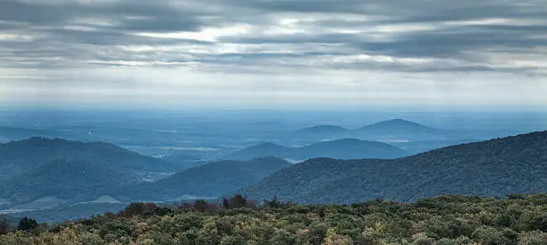 Photo of Blue Ridge Mountains on an Overcast Day