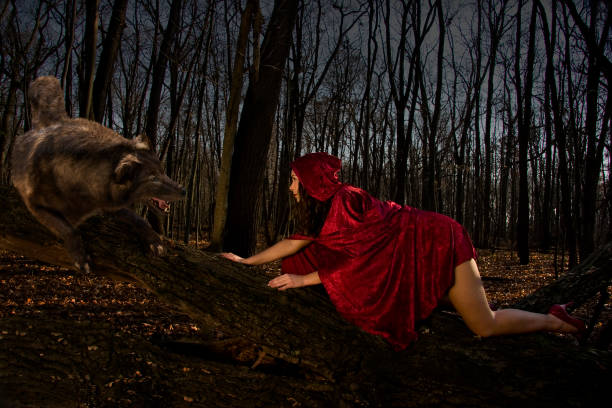 Sedutora Red Riding Hood - foto de acervo