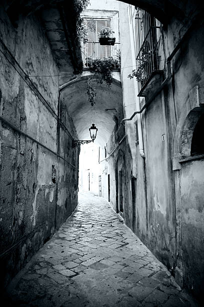 Ancient alley of Cortona, Tuscany, craft village