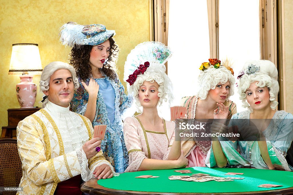 Antigo Vestido pessoas no período - Royalty-free Adulto Foto de stock