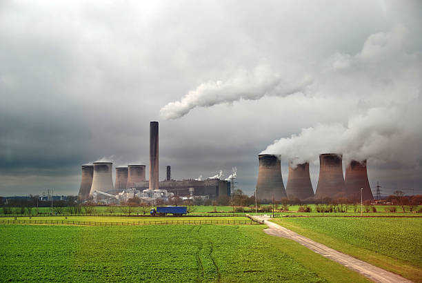istock Nuclear power plant with cloudy sky 108315815
