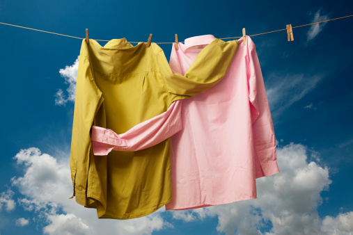 Clothes on rope for drying, Lancaster, Pennsylvania, USA