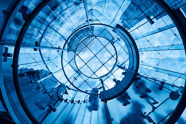 istock Glass staircase inside office building in Manhattan 108316330