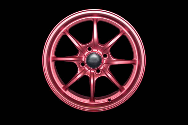 istock Car alloy wheel separated from the background scene white Clipingpart technology 1083165146