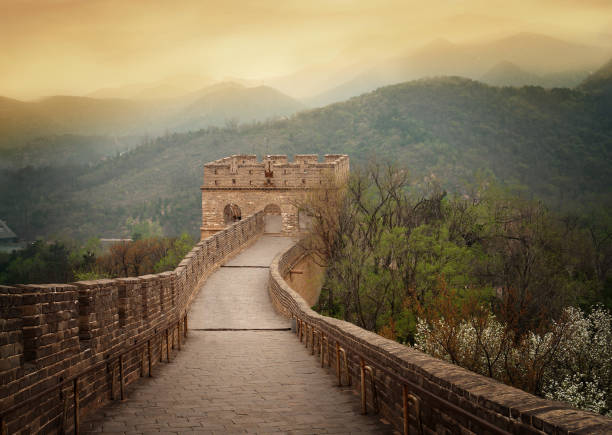 Panlongling Great Wall in Beijing, China in the morning light