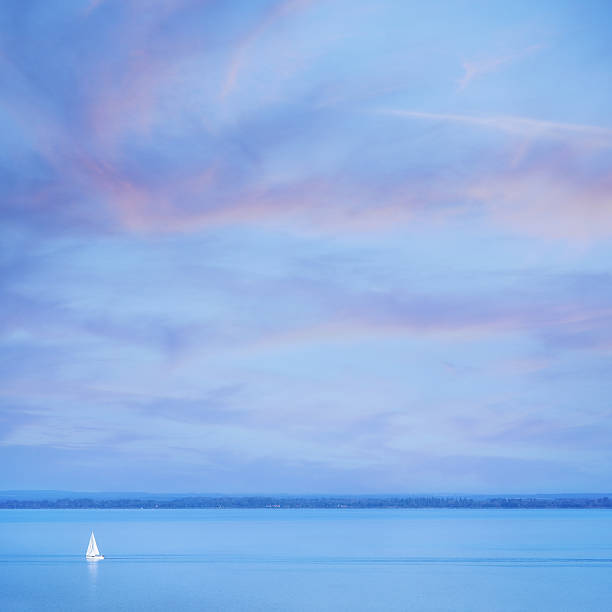 Gstadt am Chiemsee at Frauen insel. Bavaria Germany. The Alps.