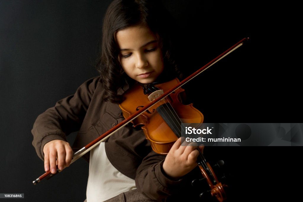 Kleine Mädchen Geiger - Lizenzfrei Kind Stock-Foto
