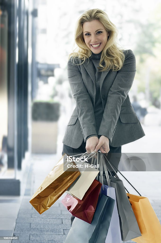 즐거운 쇼핑 - 로열티 프리 가방 스톡 사진