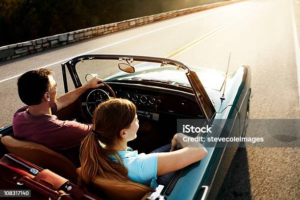 Vintage Car Couple Stock Photo - Download Image Now - Vintage Car, Car, Couple - Relationship