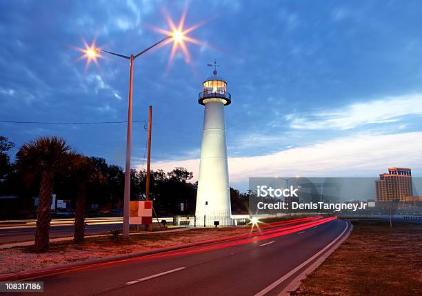 Faro Di Biloxi - Fotografie stock e altre immagini di Biloxi - Biloxi, Mississippi, Costa - Caratteristica costiera