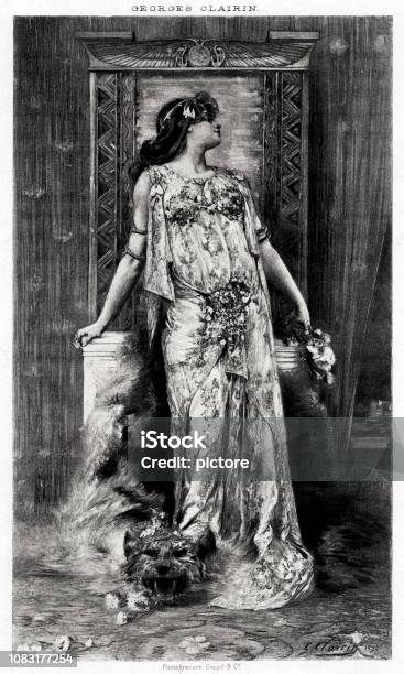 Sarah Bernhardt Stock Illustration - Download Image Now - Art, Cleopatra, Seduction