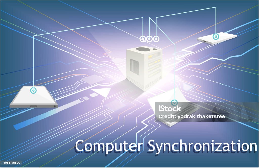 Synchronization Computer Science Computer Synchronization Network Database Stock Illustration - Download ...