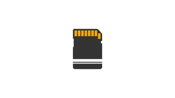 Vector illustration of Memory Card Design icon