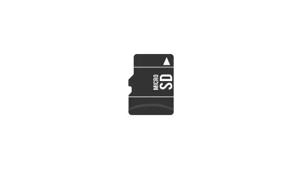 Vector illustration of Micro SD memory Card