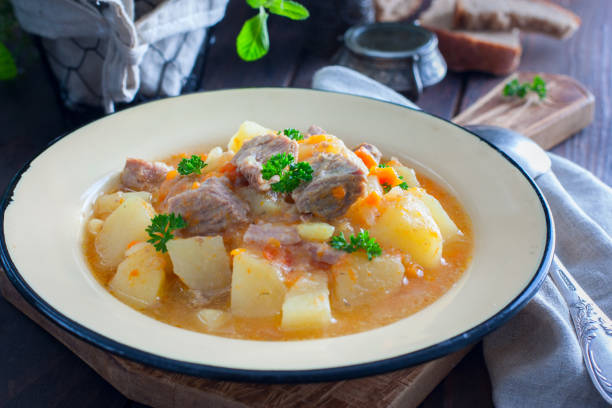 istock Stewed potatoes with turkey meat, horizontal 1083227630