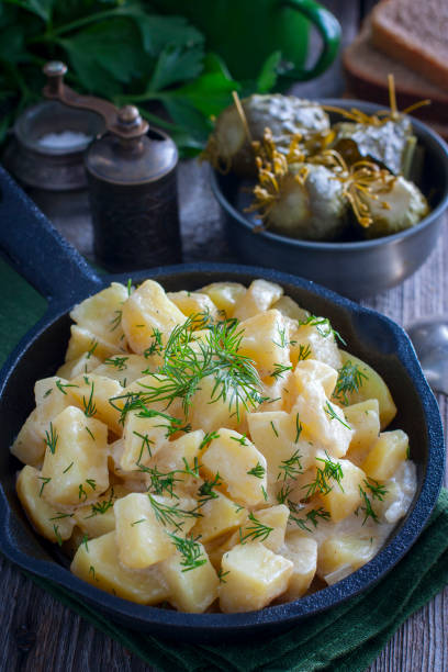 istock fresh potatoes cooked in sour cream, selective focus 1083228890