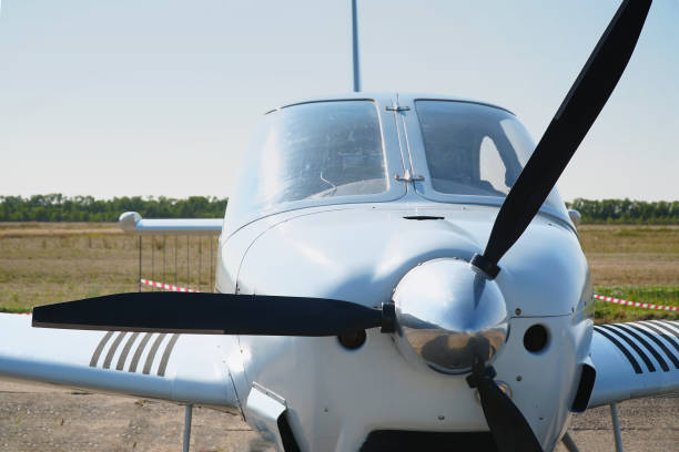 istock Light single-engine aircraft at the airport 1083233262