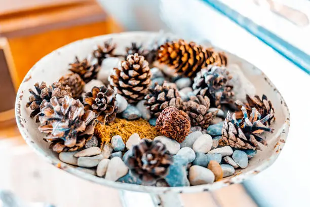 Decorative, Selection, Home Interior - Close up image of a potpourri bowl