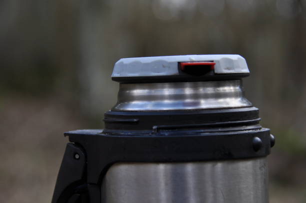 istock Hot tea in thermos for a walk in the woods while resting 1083237600