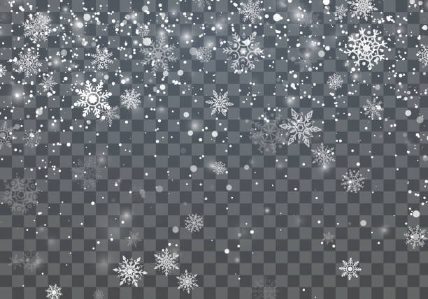 illustrazioni stock, clip art, cartoni animati e icone di tendenza di sfondo natalizio con fiocchi di neve in caduta. sfondo delle vacanze invernali. illustrazione vettoriale - snowflake