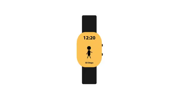 Vector illustration of Smart watch wrist watch icon