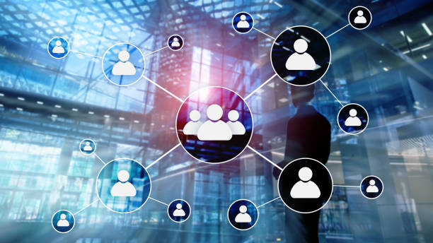 istock HR - Human resources management concept on blurred business center background. 1083250968