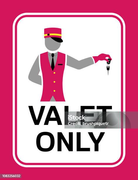 Valet Header Valet Signboard With Car Key Stock Illustration - Download Image Now ...