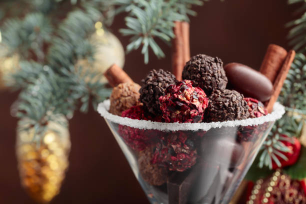 istock Assortment of fine chocolate candies in goblet. 1083259532