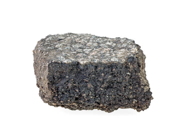 istock Part of old asphalt isolated on a white background 1083259832