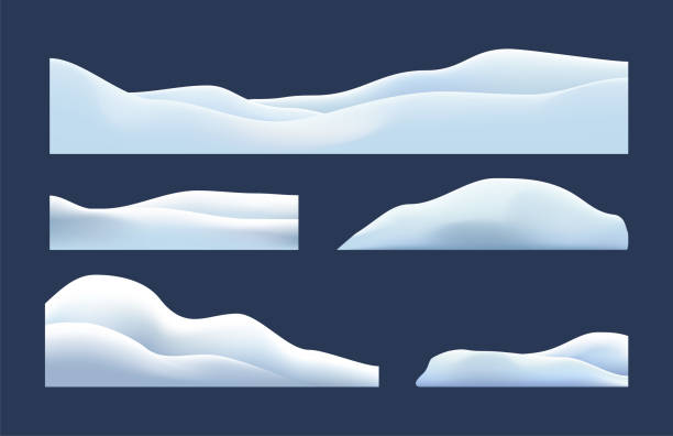 Isolated, transparent of snow caps, pile, icicles, ice, snowball and snowdrift. Winter decorations, Christmas, snow texture, white elements, holiday vector snow. Isolated, transparent of snow caps, pile, icicles, ice, snowball and snowdrift. Winter decorations, Christmas, snow texture, white elements, holiday vector snow. Vector collection. snow ground texture stock illustrations