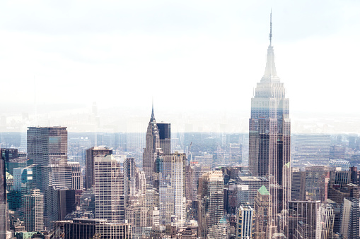 New York Midtown skyline - Aerial View