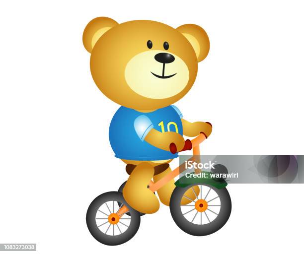 Bear With Three Cycle Stock Illustration - Download Image Now - Bear, Three Objects, Animal