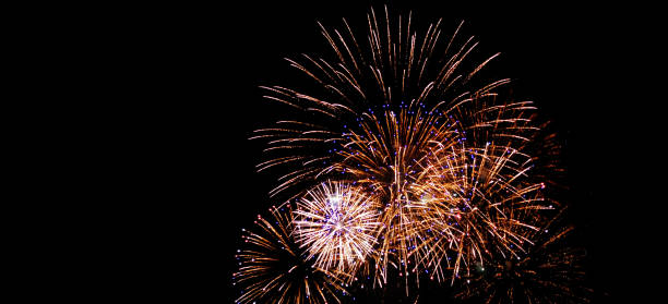 istock Bokeh with blurred beautiful fireworks sparkle full sky 1083273304