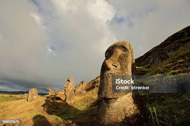 Easter Island Stock Photo - Download Image Now - Ancient Civilization, Cloud - Sky, Color Image
