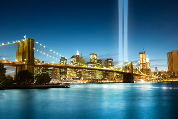istock World Trade Center lights over Manhattan 108327731