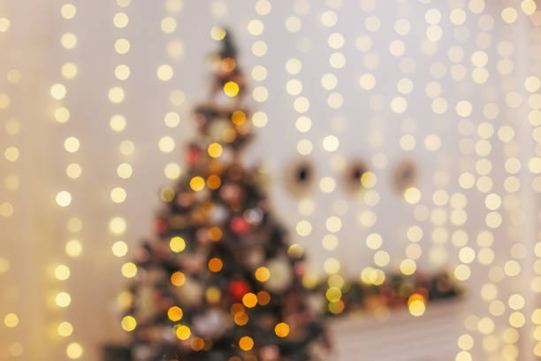 istock Christmas tree and holiday decorations. Blured defocused background 1083277314