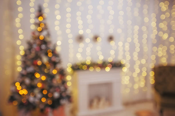 istock Christmas tree and holiday decorations. Blured defocused background 1083277332