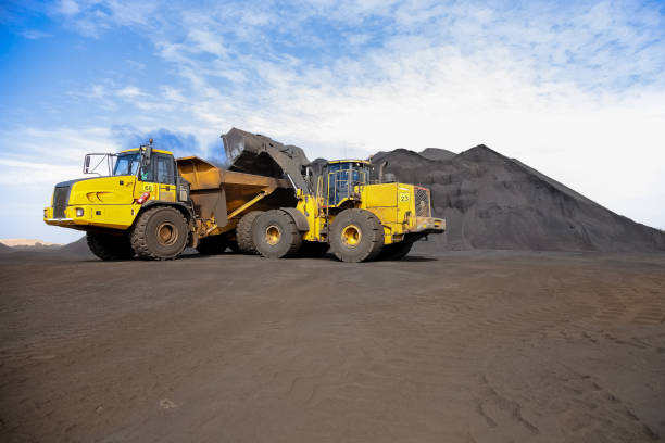 istock Mining Dump Truck transporting Manganese ore 1083278174