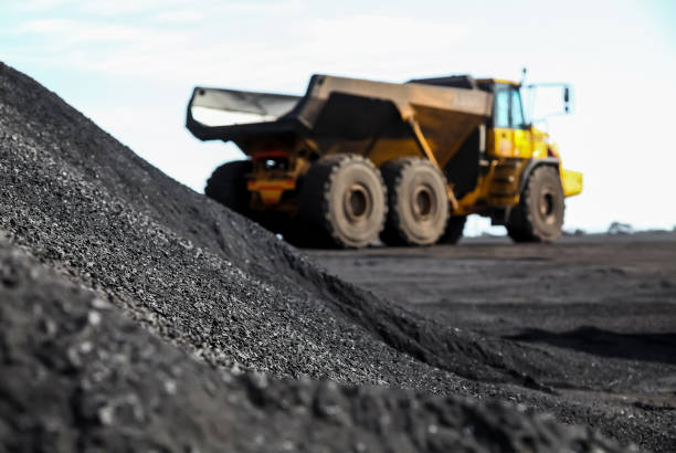 istock Mining Dump Truck transporting Manganese ore 1083278234