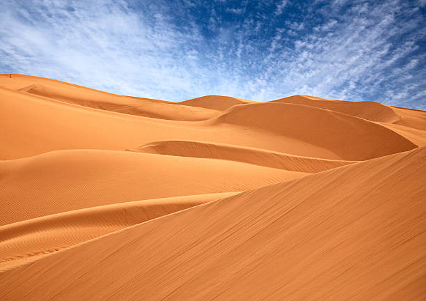 砂漠 - landscape desert wave pattern erg chebbi dunes ストックフォトと画像